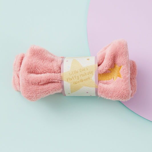 Little One's Fluffy Makeup Headband - DUSKY PINK