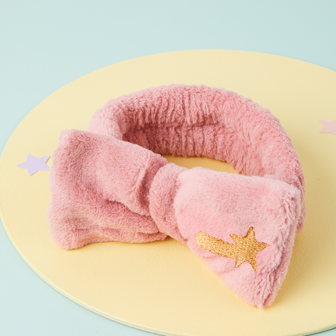 Little One's Fluffy Makeup Headband - DUSKY PINK