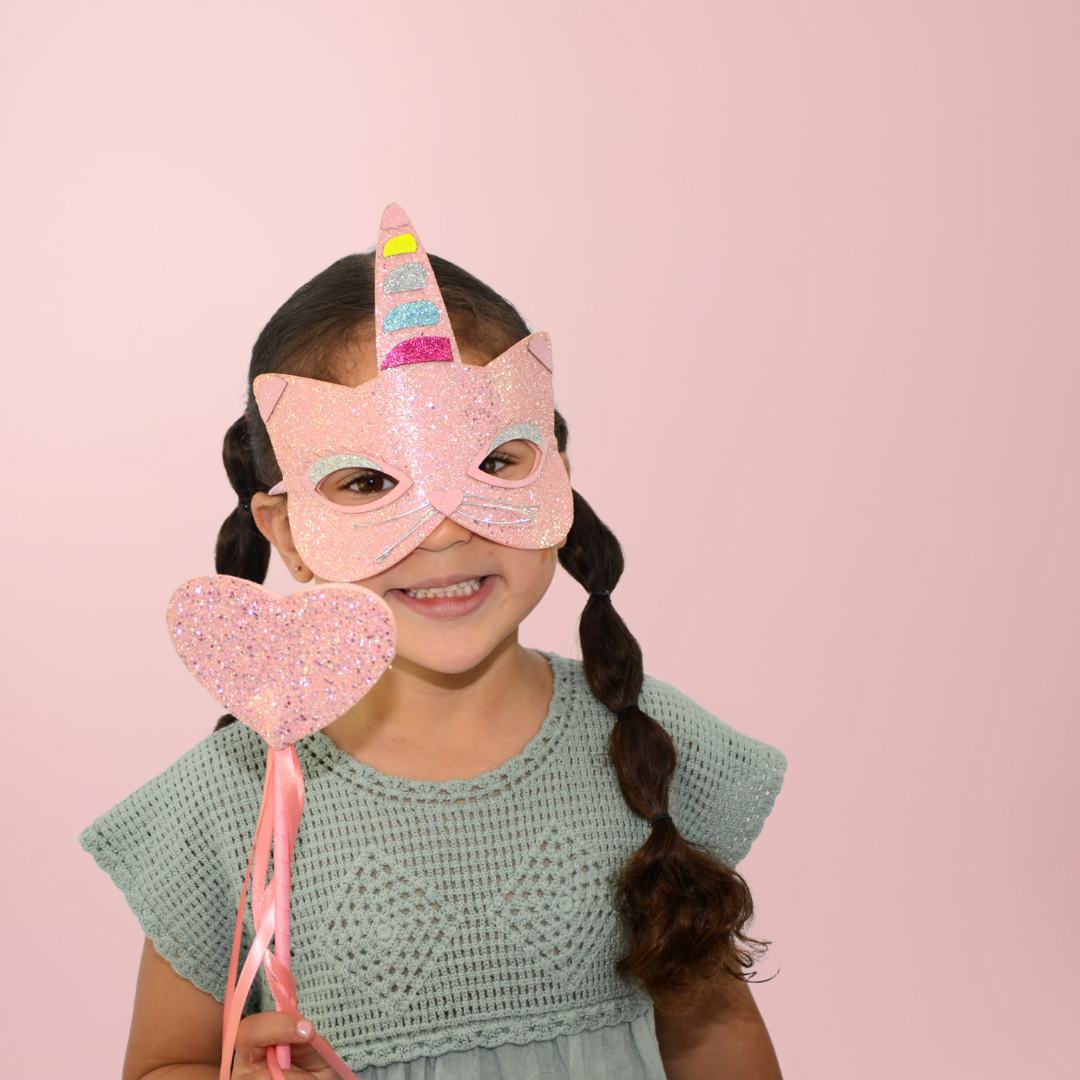 Sparkly Uni Cat Mask and Wand